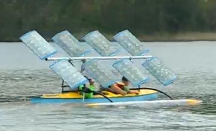 Tacking Solar Powered Outrigger Canoe